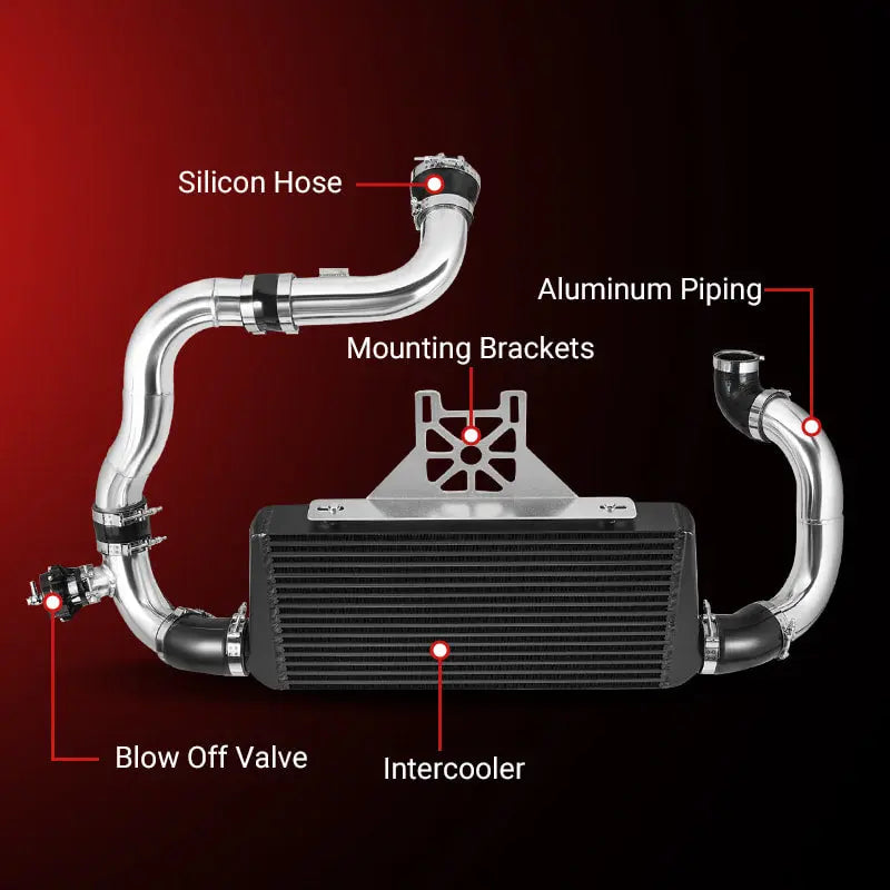 Flashark Intercooler + Piping Kit for 2010–2015 Chevrolet Camaro LS3 V8 (Single Turbo NA-T Swap) Flashark