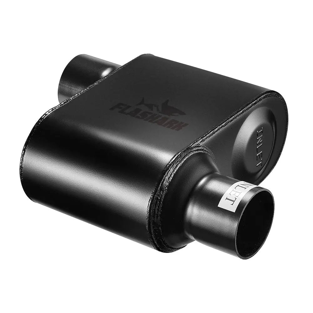 Flashark Super 10 Series 2.5" 3.0" Offset In Offset Out Exhaust Muffler