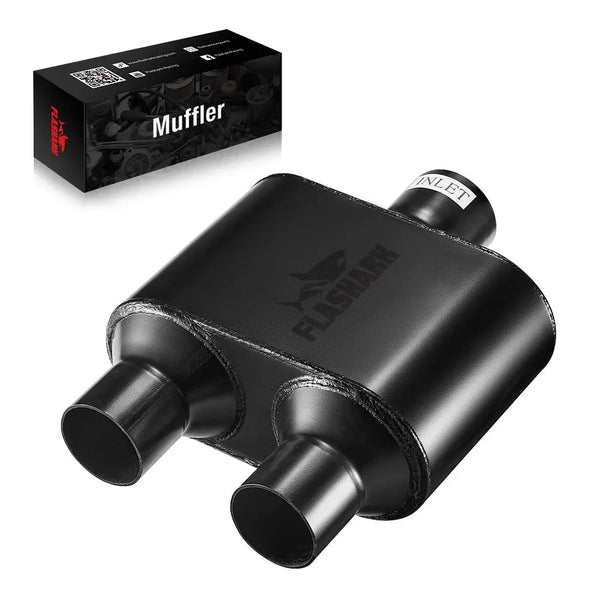 Flashark Super 10 Series Center In Dual Out Exhaust Muffler
