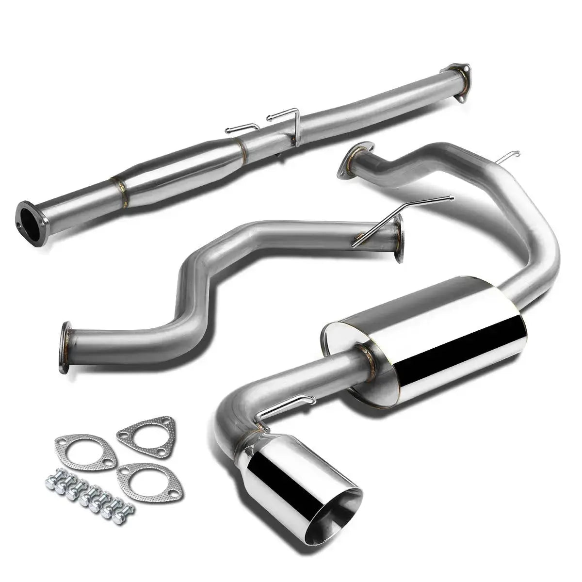 For 1990-1991 Honda CRX 1.5L 4.5" Burnt Muffler Tip Racing Catback Exhaust System Flashark