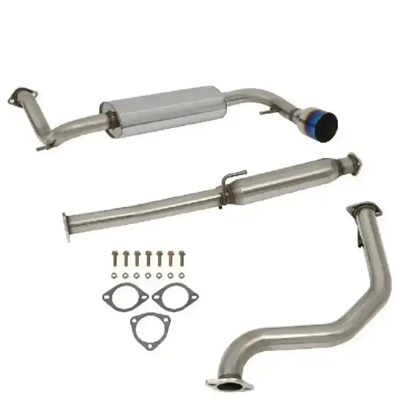 1990-1991 Honda CRX 1.5L 4" / 4.5" Rolled/Burnt Muffler Tip Racing Catback Exhaust System Flashark