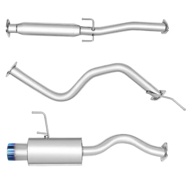 1992-1995 Honda Civic 1.5L 4" / 4.5" Rolled/Burnt Muffler Tip Racing Catback Exhaust System Flashark
