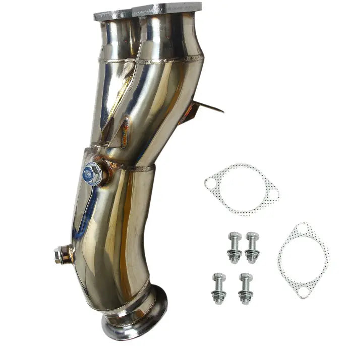For 2011-2012 BMW E82 E88 E90 E92 N55 B30 135i 335i Single Turbo Downpipe Exhaust Flashark