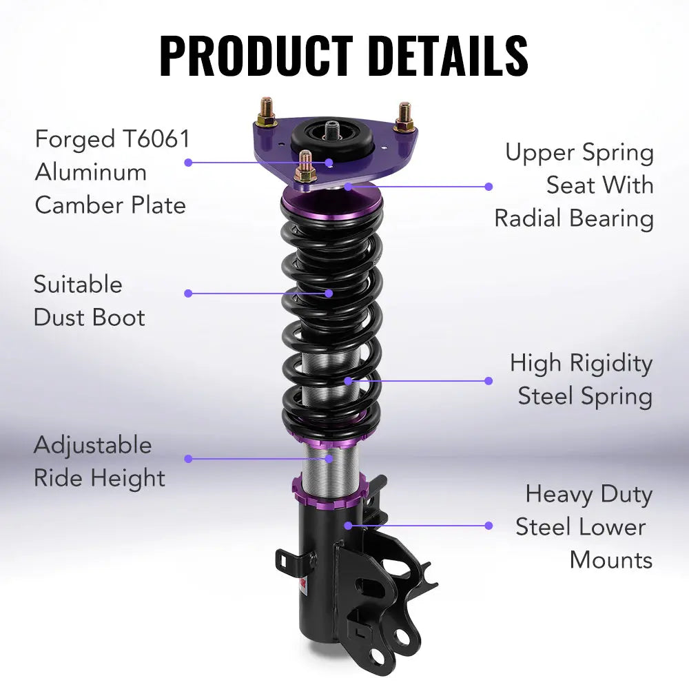 For 2016-2022 Acura ILX (DE2) 32-Way Damping Coilover Shock Absorbers Struts | Flashark Flashark