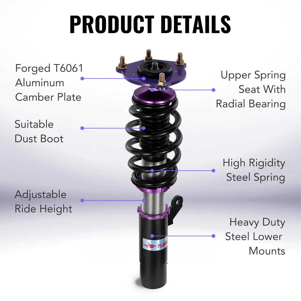 For 2018-2022 Honda Accord 32-Way Damping Coilover Shock Absorbers Struts | Flashark Flashark