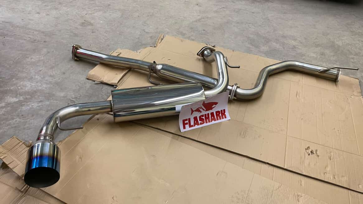 Para sistema de escape Catback de carreras con punta de silenciador laminada/quemada de 4"/4,5" para Honda CRX 1990-1991