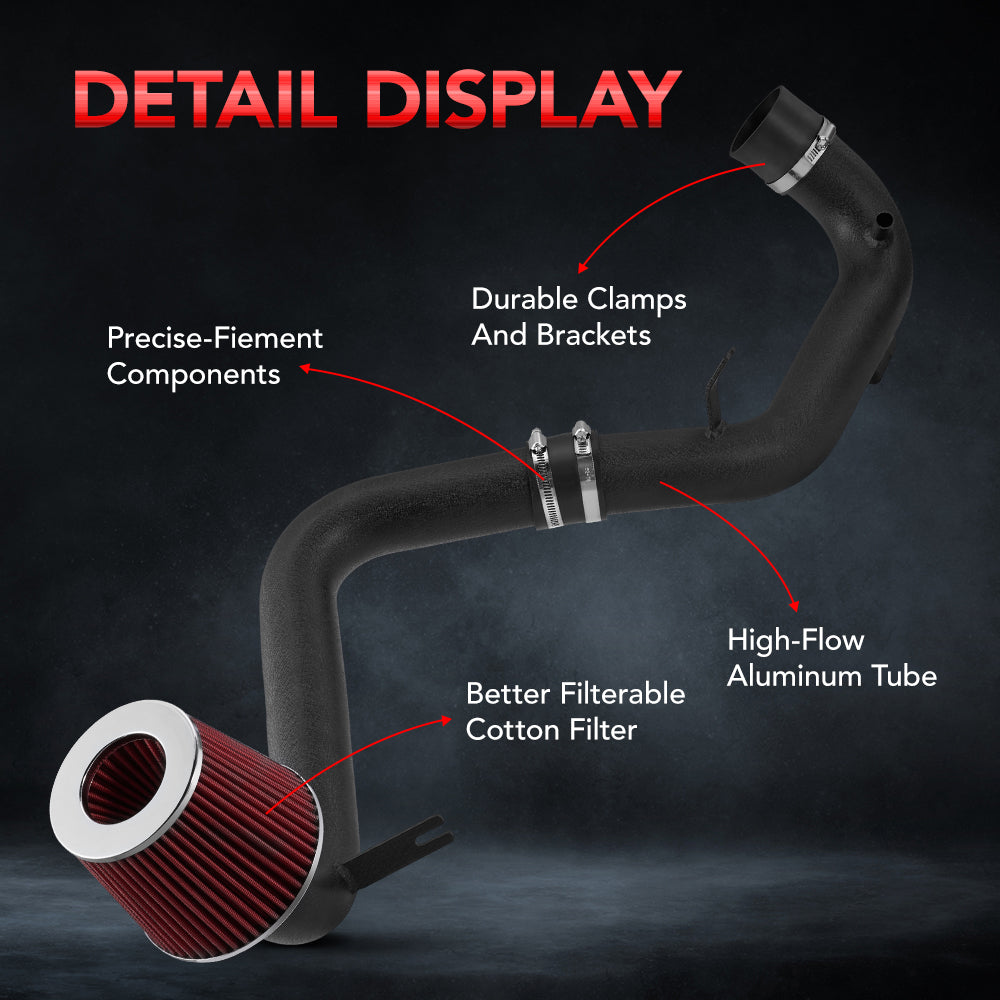 For 2006-2011 Honda Civic 1.8L Cold Air Intake Kit W/Cone Filter