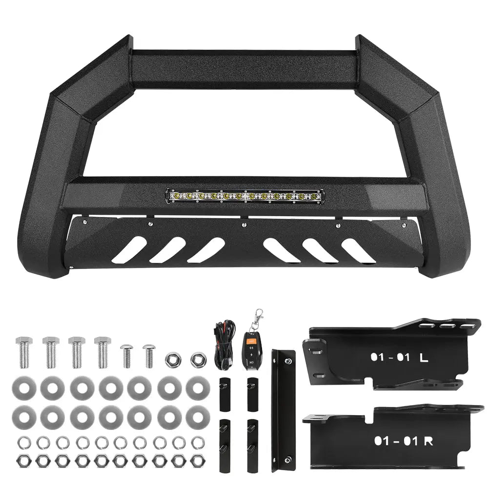 Black Bull Bar LED for 2007-2018 Chevy/GMC 1500 Truck & SUV Flashark