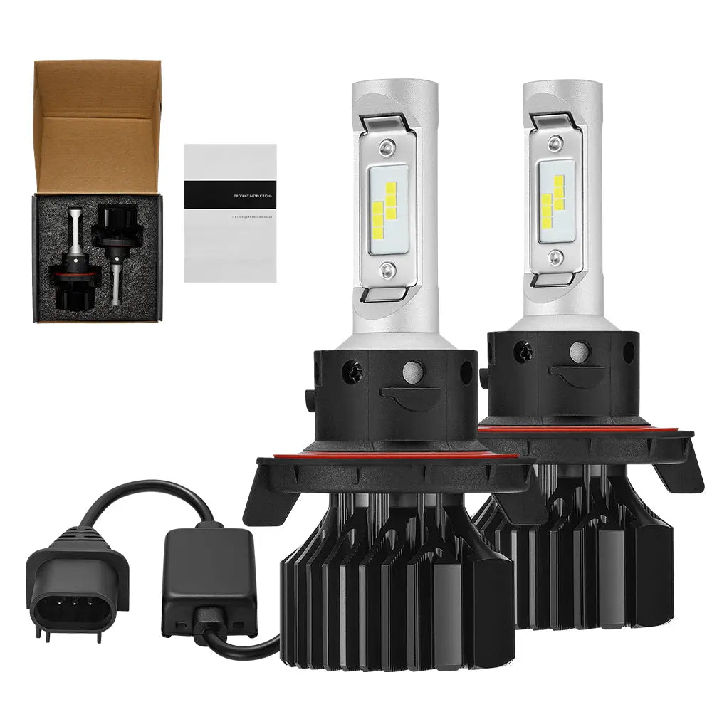 H13 9008 LED Headlight Bulbs 15W 3000LM 6000K for 2015-2022 Ford F150, 2018-2022 Jeep and More | 2 Bulbs Flashark