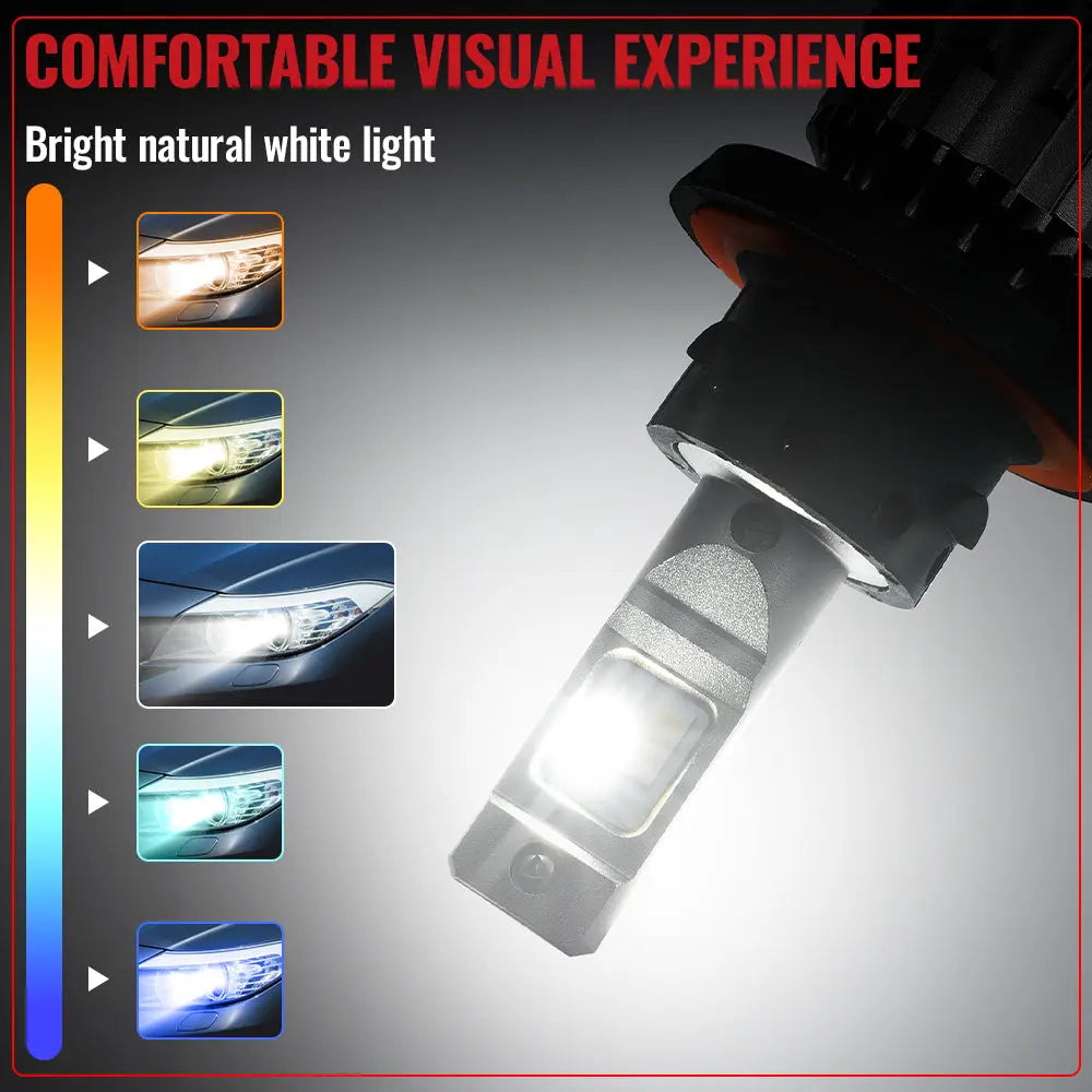 H13 9008 LED Headlight Bulbs 30W 6000LM 6000K | 2 Bulbs Flashark