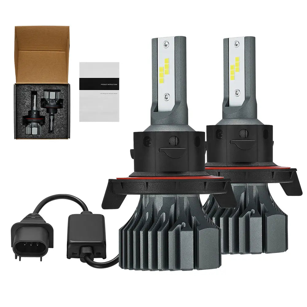 H13 9008 LED Headlight Bulbs White 60W 13000LM 6000K for 2013 Ford F-250 Super Duty | 2 Bulbs Flashark