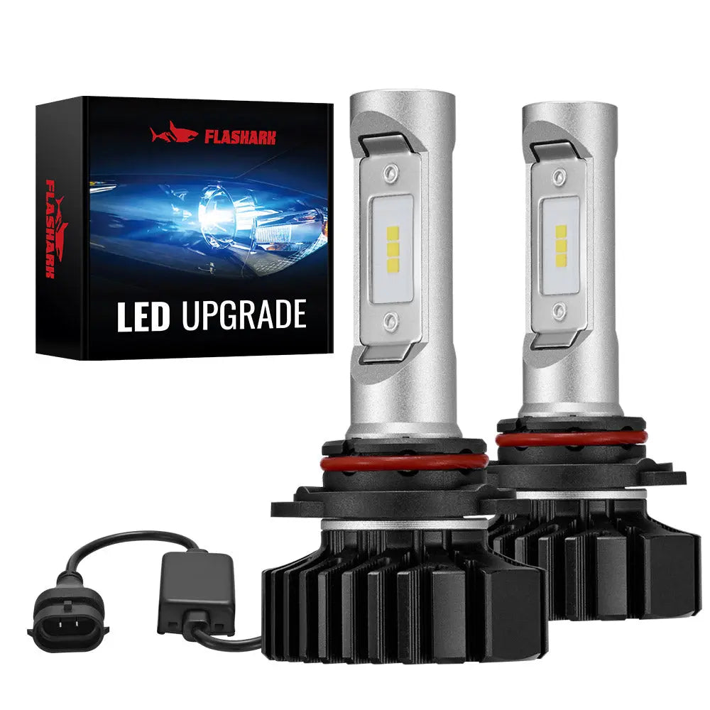 S7 9003/H4 100W 6500K 22000LM White IP68 LED Headlight Bulbs 2Pcs Flashark