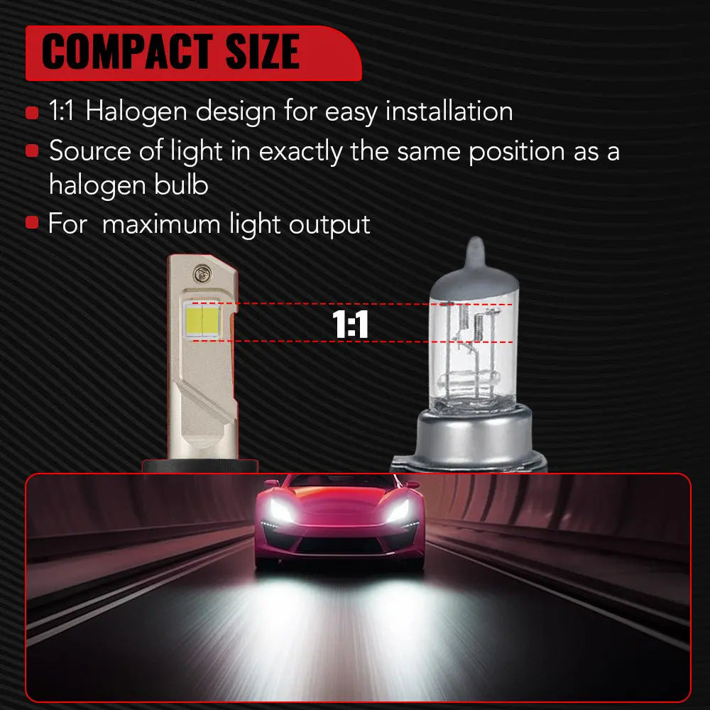 X4 9004/HB1 110W 6500K 28000LM White IP68 LED Headlight Bulbs 2Pcs Flashark