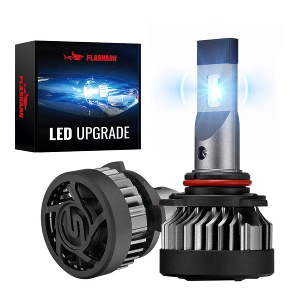 X2 9005/HB3 100W 6500K 20000LM White IP67 LED Headlight Bulbs 2Pcs Flashark