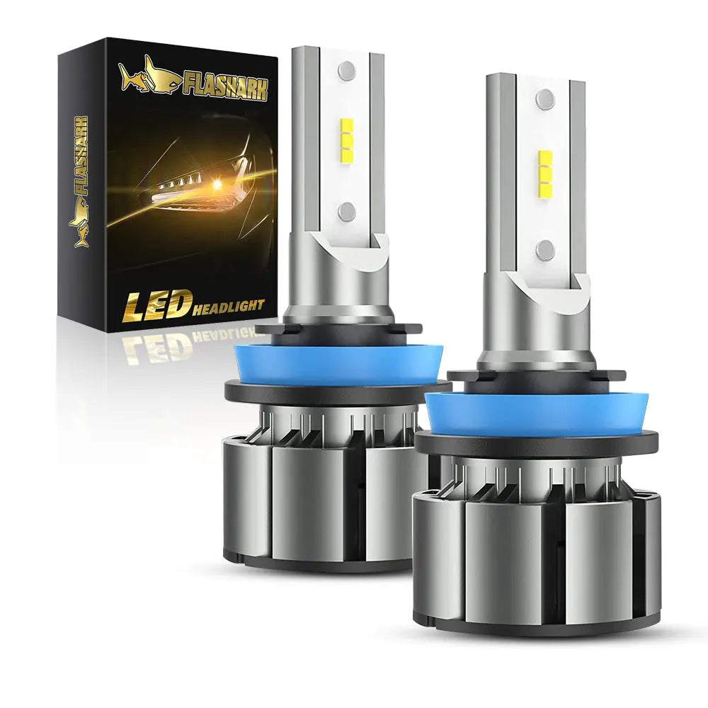 H11 H8 H9 LED Headlight Bulbs 20W 15000LM 6000K | 2 Bulbs for Chevy/Ford/Dodge/Jeep/BMW/Nissan/Toyota/Honda Flashark