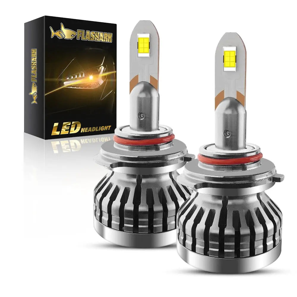 9005/HB3 H4 H7 H11 H13 LED Headlight Bulbs 80W 6400LM 6000K 2 Bulbs for Chevy/Ford/Dodge/Jeep/BMW/Nissan/Toyota/Honda Flashark