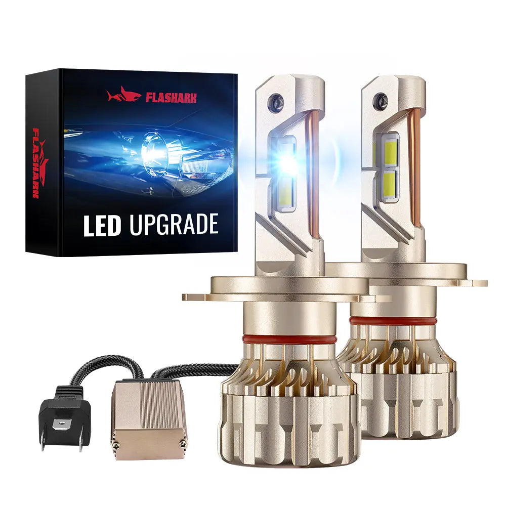 H4 9003 HB2 LED Headlight Bulbs 55W 12000LM 6000K | 2 Bulbs for Chevy/Ford/Dodge/Jeep/BMW/Nissan/Toyota/Honda Flashark