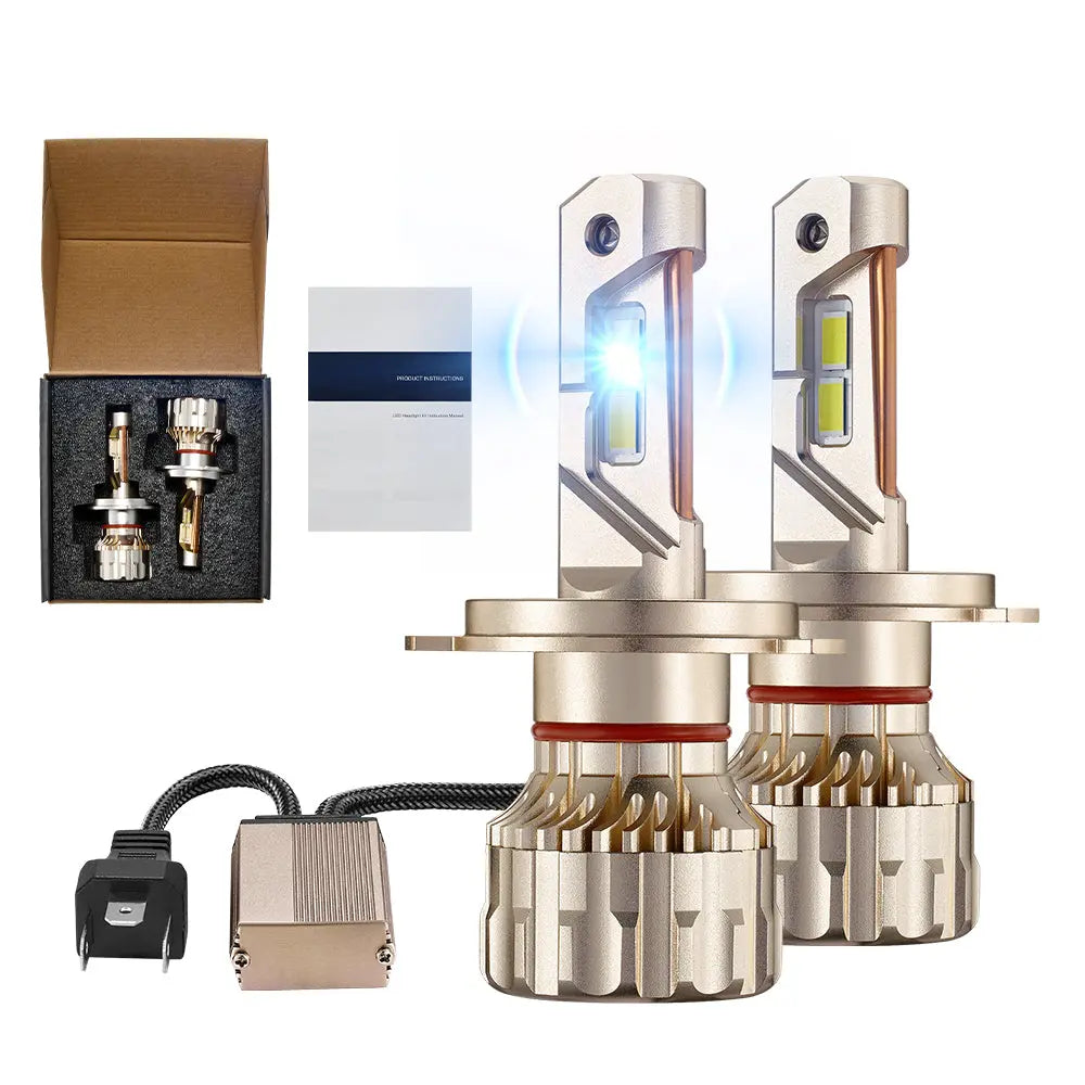 H4 9003 HB2 LED Headlight Bulbs 55W 12000LM 6000K | 2 Bulbs for Chevy/Ford/Dodge/Jeep/BMW/Nissan/Toyota/Honda Flashark