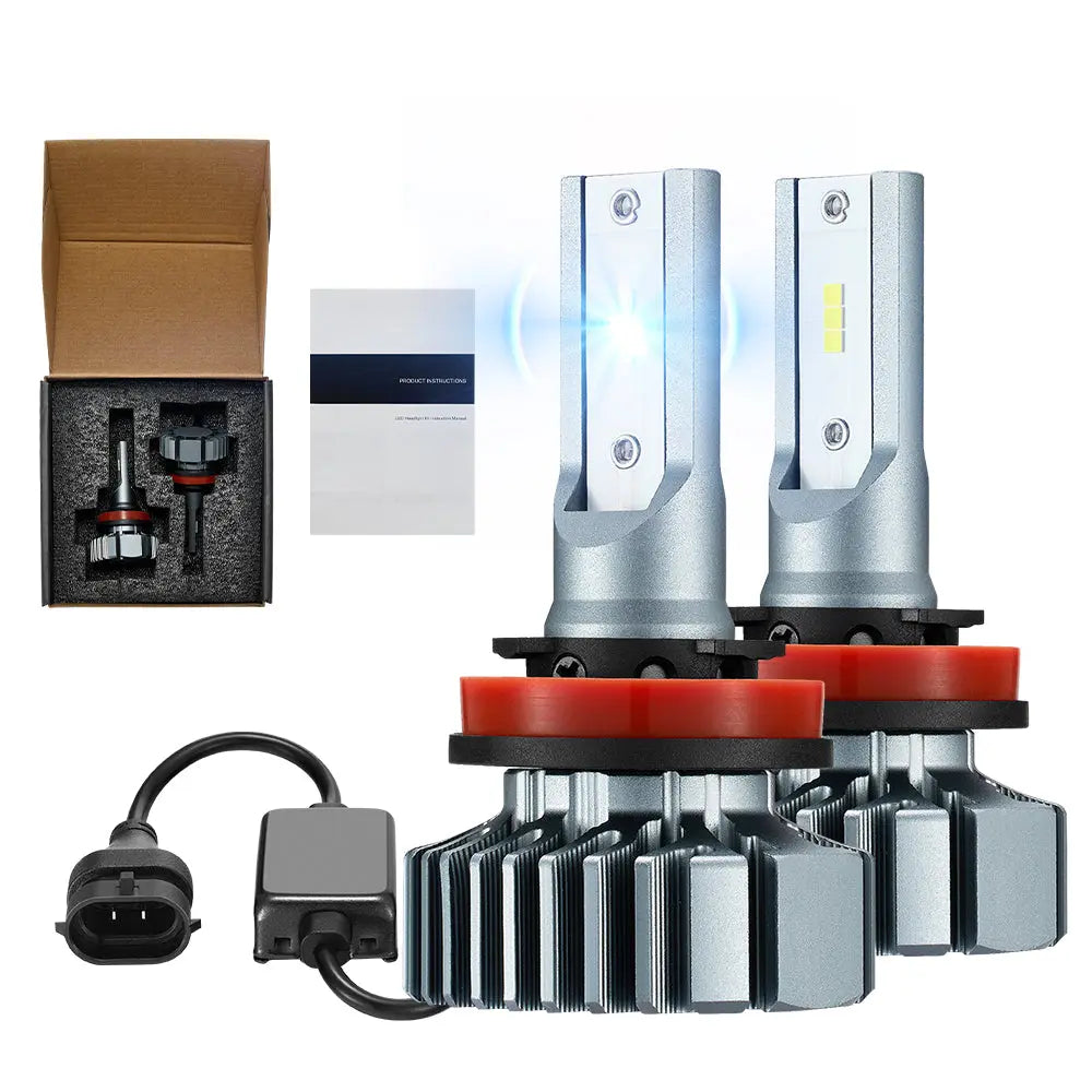 H11 H8 H9 LED Headlight Bulbs 60W 6000K 20000LM White 2Pcs for Chevrolet/Ford/Toyota/Dodge/GMC/Honda Flashark