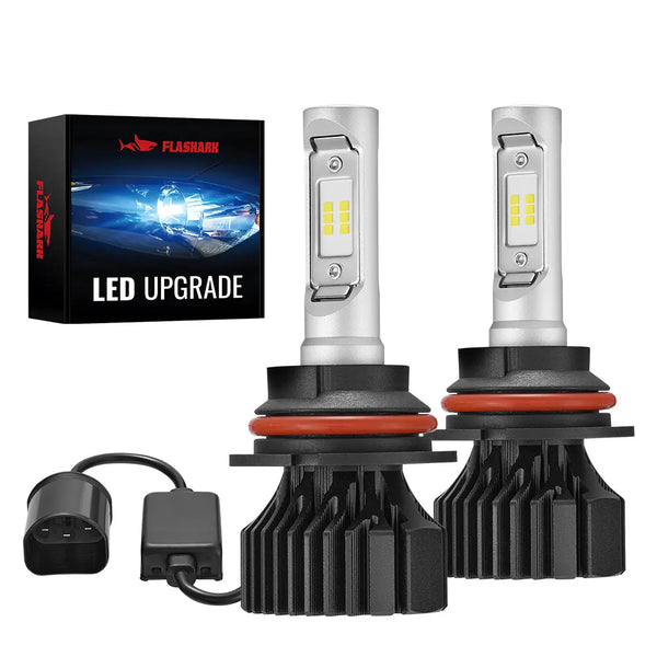 9007 HB5 LED Headlight Bulbs White15W 3000LM 6000K| 2 Bulbs for Chevy/Ford/Dodge/Jeep/Nissan/Honda Flashark