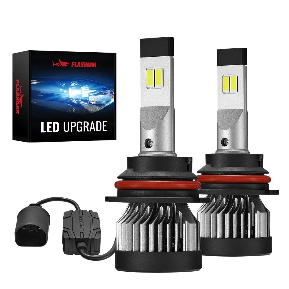 9007 HB5 LED Headlight Bulbs 50W 20000LM 6000K | 2 Bulbs for Chevy/Ford/Dodge/Jeep/Nissan/Honda Flashark