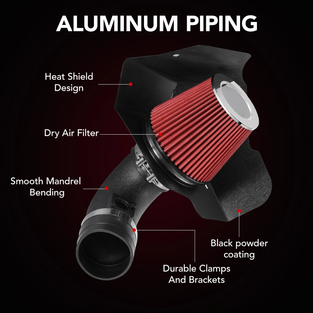 Cold Air Intake w/ Heat Shield for 2009-2015 Cadillac CTS-V 6.2L LSA Supercharged V8