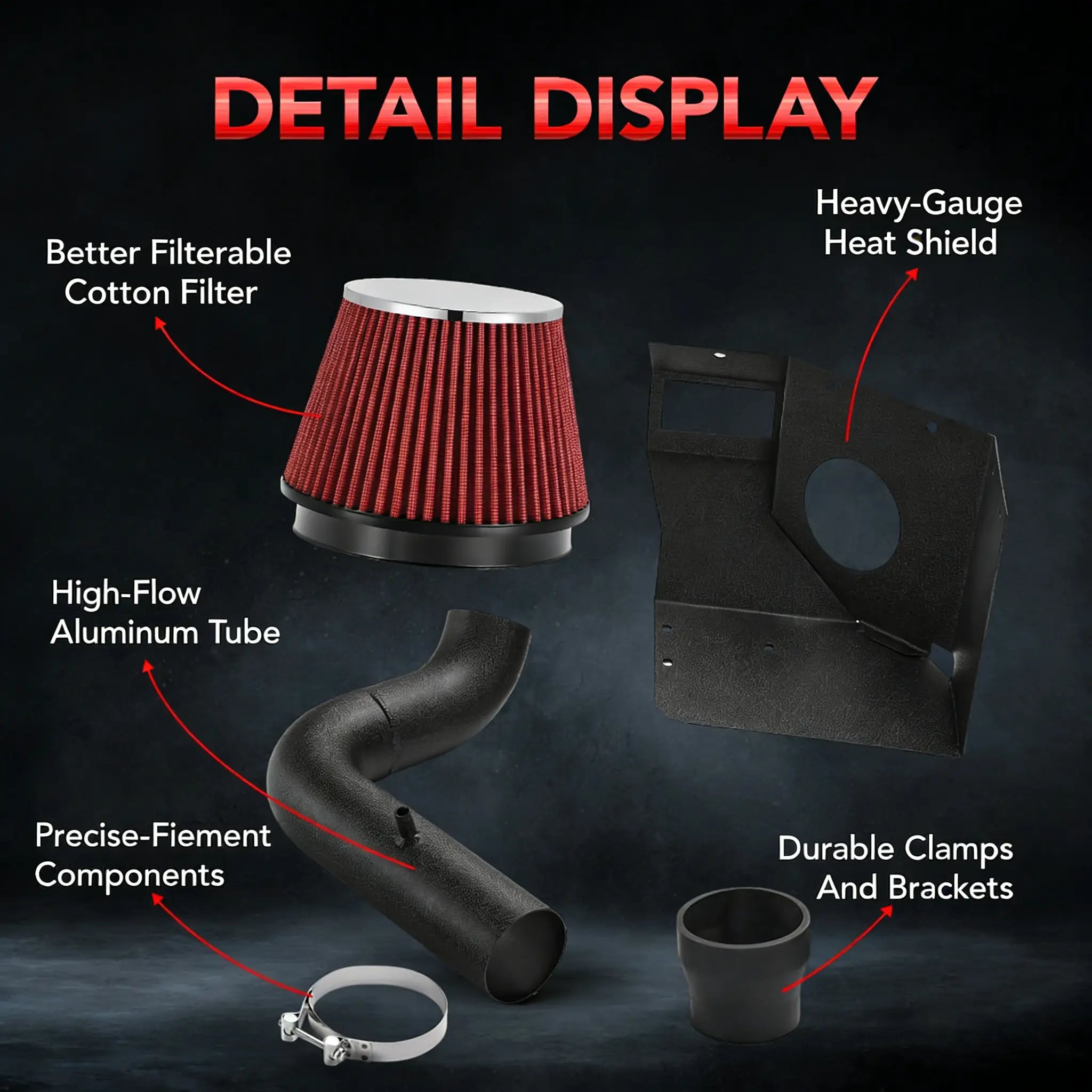 Cold Air Intake Kit for 2011-2017 Jeep Compass/Patriot 2.0L/2.4L