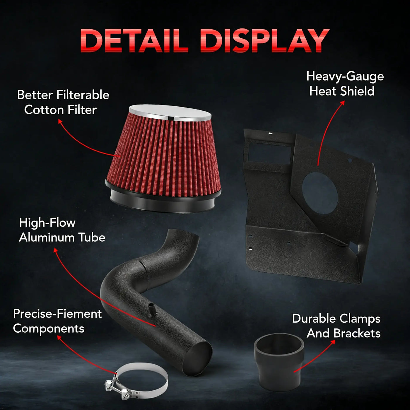 Cold Air Intake Kit for 2011-2017 Jeep Compass Flashark