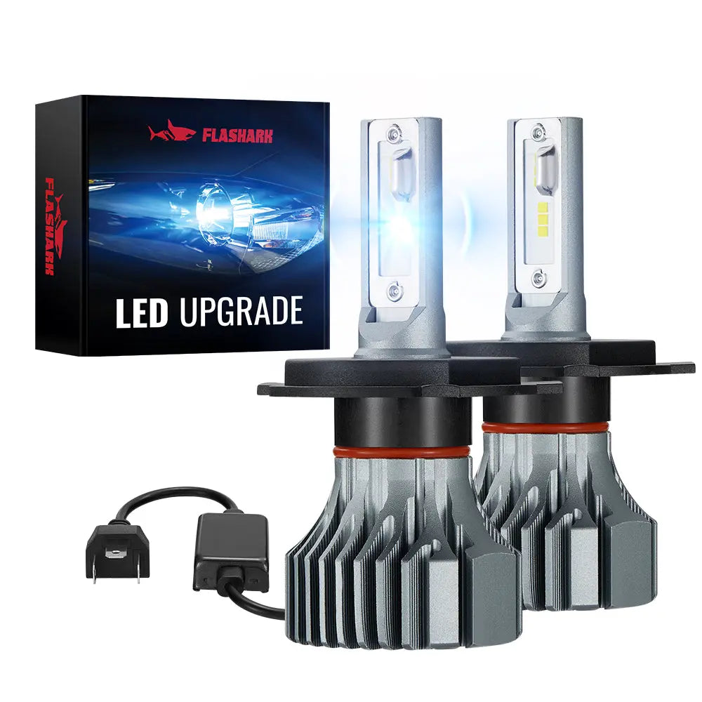 H4/9003/HB2 LED Headlight Bulbs 120W 6500K ‎‎13000LM White  Dual-function 2Pcs for Chevrolet/Ford/GMC//BMV/Dodge/Honda/Nissan/Jeep Flashark