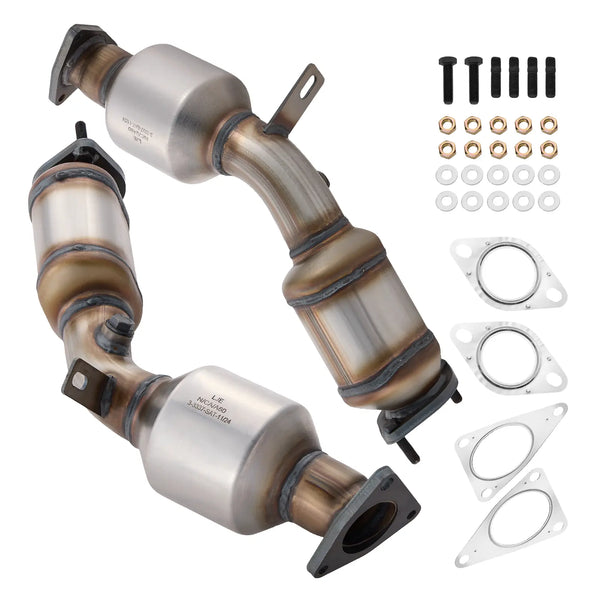 Left and Right 2-PC Catalytic Converter Kit for 2003-2008 Infiniti G35FX35M35 & Nissan 350Z 3.5L Flashark