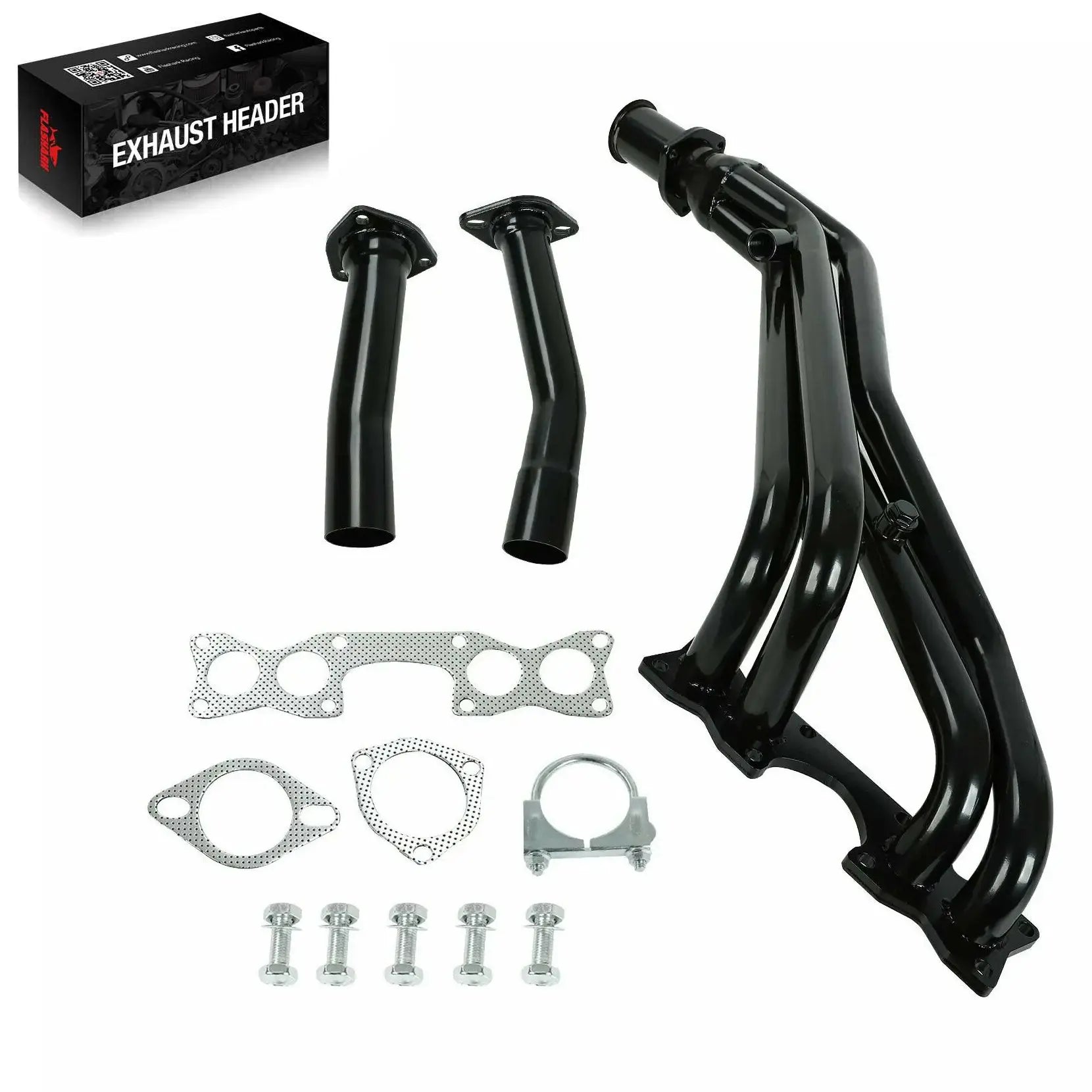 Exhaust Header for 1990-1995 Nissan Hardbody D21/Pickup 2.4L 4WD Flashark