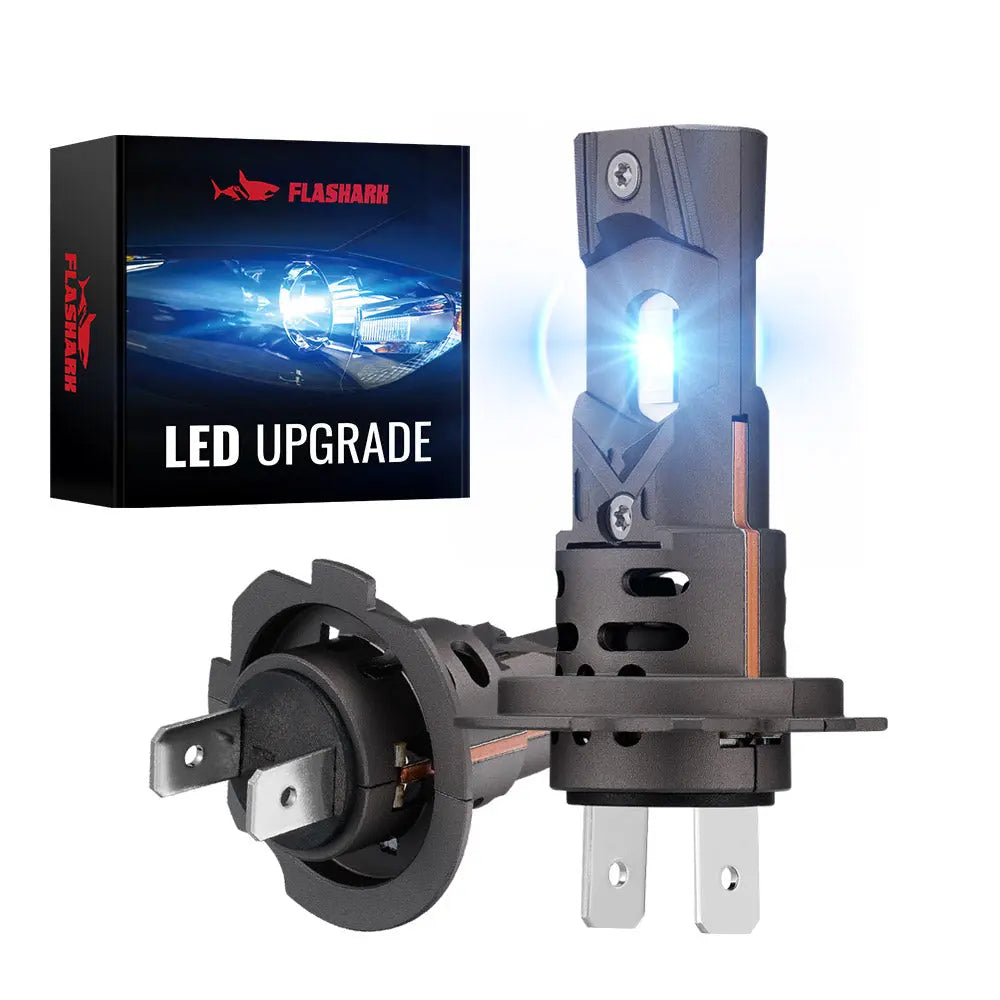 S2 H7 60W 6500K 24000LMWhite IP67 LED Headlight Bulbs 2Pcs Flashark