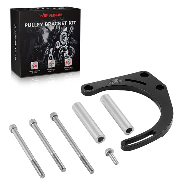 SBC Alternator and Power Steering Pump Bracket Kit for Electric Water Pump Flashark