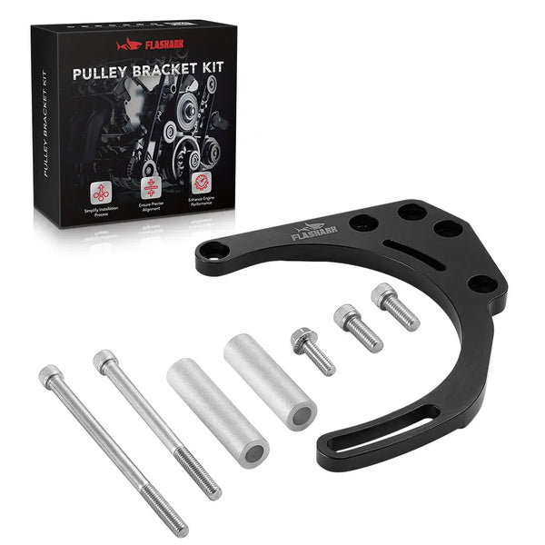 SBC Low Mount Adjustable Alternator Bracket for SBC 305, 327, 350 5.0L 5.7L V8 with Long Water Pump (V-Belt) Flashark