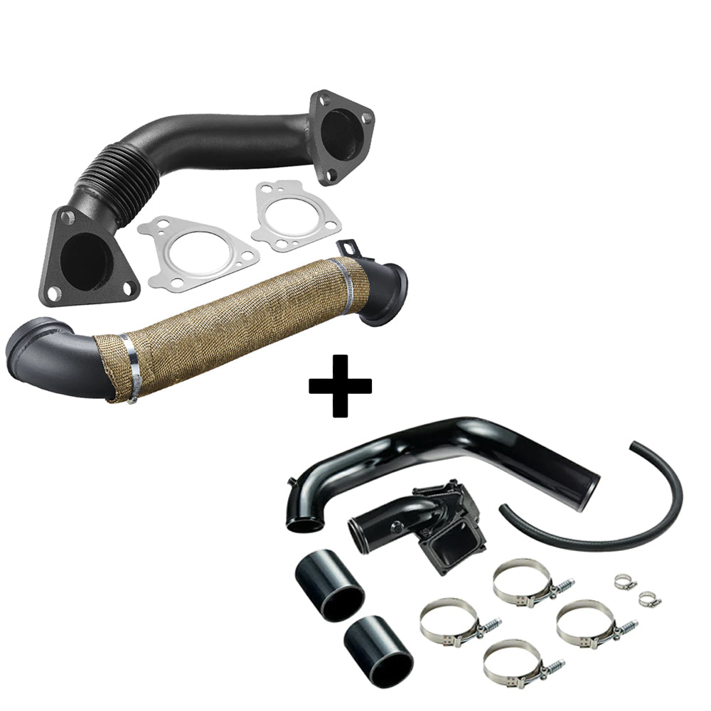 Tubo de escape de bajada para Chevy/GMC 6.6L Duramax LLY/LBZ/LMM Diesel de 3 pulgadas (2004.5-2010)