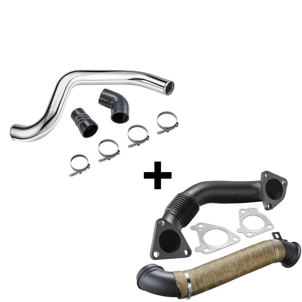 Tubo de escape de bajada para Chevy/GMC 6.6L Duramax LLY/LBZ/LMM Diesel de 3 pulgadas (2004.5-2010)