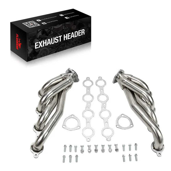 Shorty Exhaust Header for 1964-1973 Chevrolet Chevelle 4.8L 5.3L 5.7L 6.0L 6.2L Engines Flashark