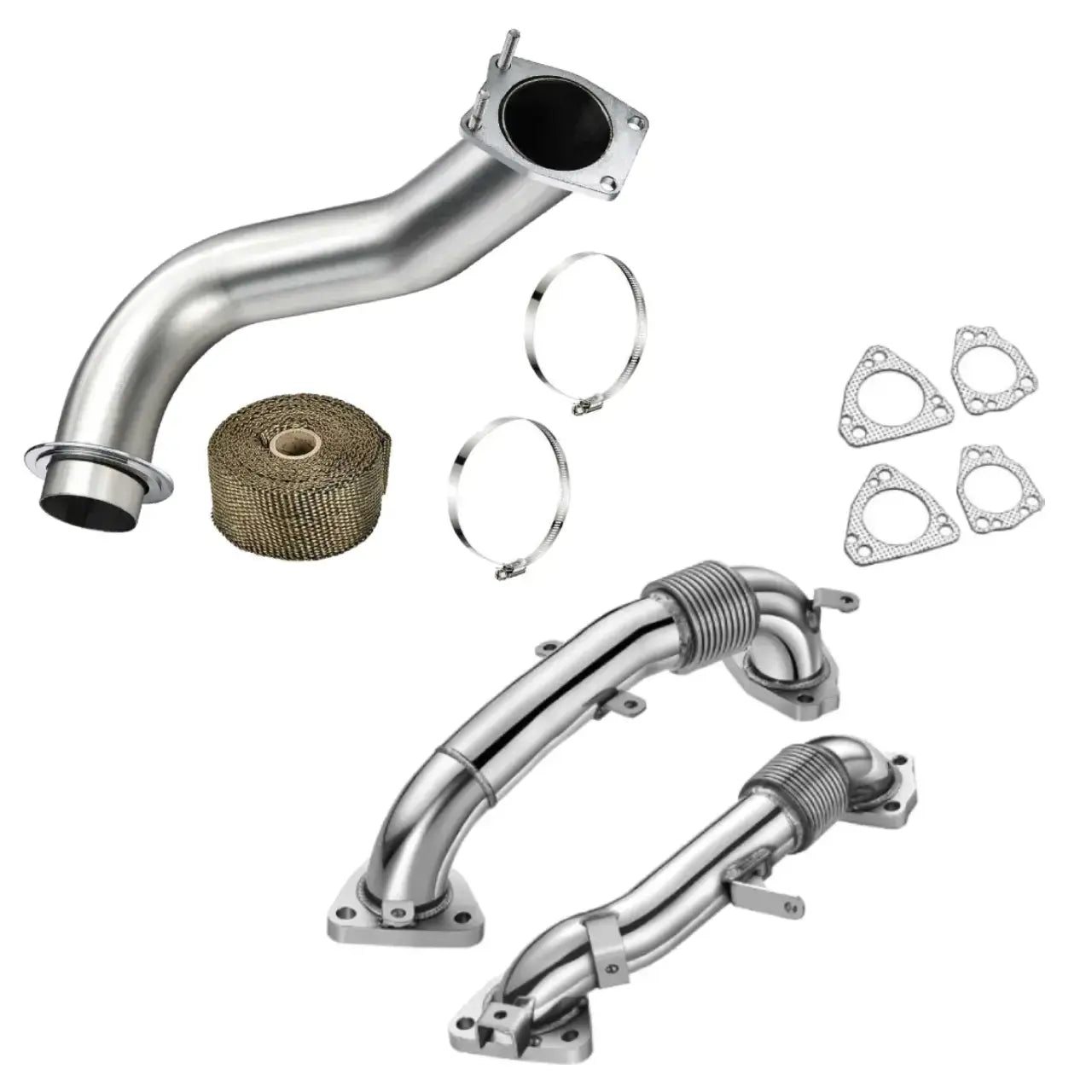 Exhaust Up-Pipe/Downpipe for 2017-2023 L5P 6.6L Duramax Sierra/Silverado 2500 3500 Flashark