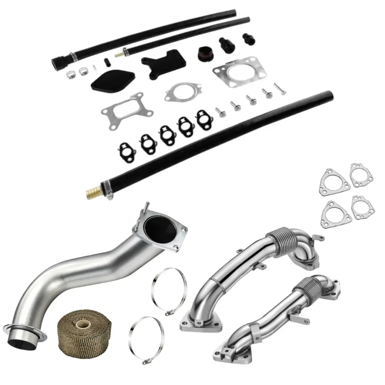 Exhaust Up-Pipe/Downpipe for 2017-2023 L5P 6.6L Duramax Sierra/Silverado 2500 3500 Flashark