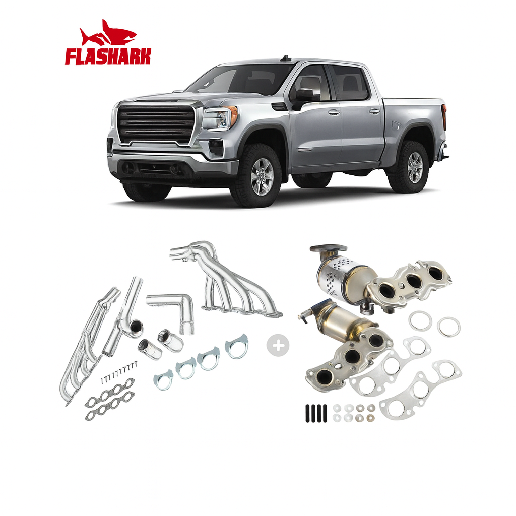 Colectores de escape largos para Chevy Silverado 1500/Tahoe, GMC Sierra 1500/Yukon, Cadillac Escalade 5.3L, 6.2L V8 (2014-2017) | 2WD, 4WD