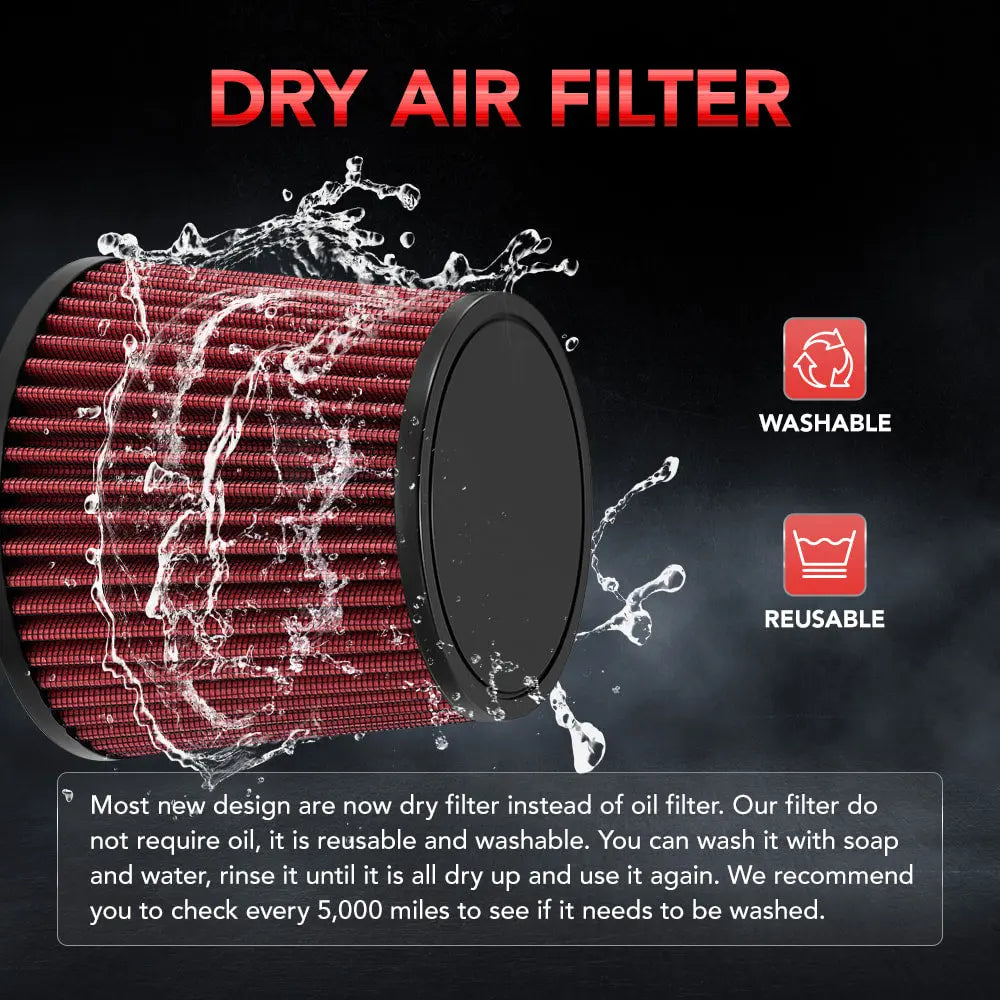 Sport Air Intake Kit for 2003-2006 Nissan 350Z / Infinity G35/FX35 3.5L V6 Engine Flashark