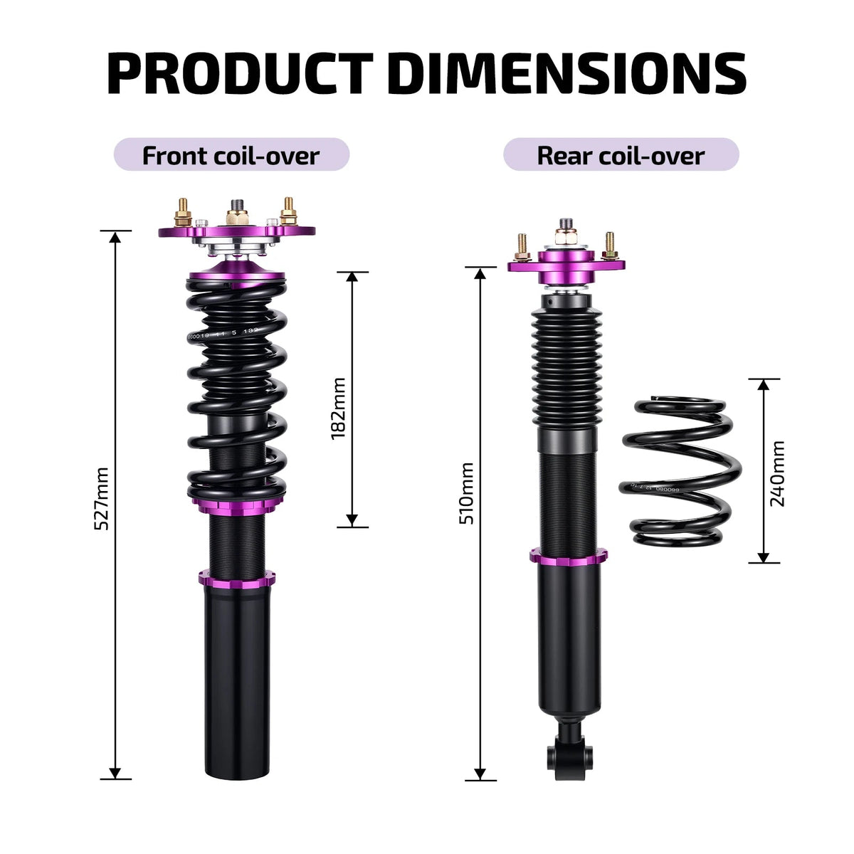 Street Series Adjustable Height Coilover for 1982-1991 BMW E30 Flashark