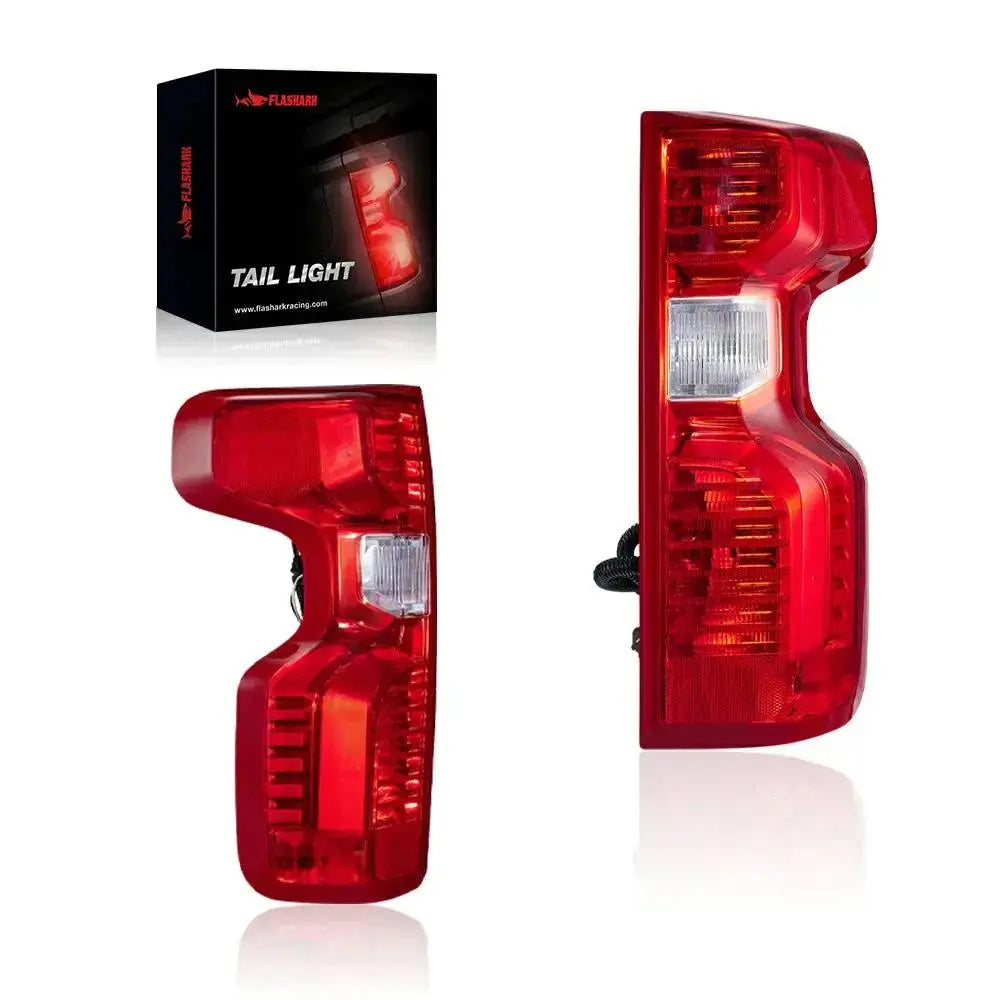 Tail Light Assembly Driver + Passenger (Left + Right) Set for 2019-2022 Chevrolet Chevy Silverado 1500 Flashark
