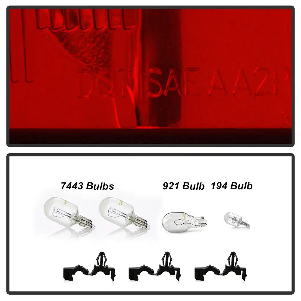 Tail Light Assembly Driver + Passenger (Left + Right) Set for 2019-2022 Chevrolet Chevy Silverado 1500 Flashark