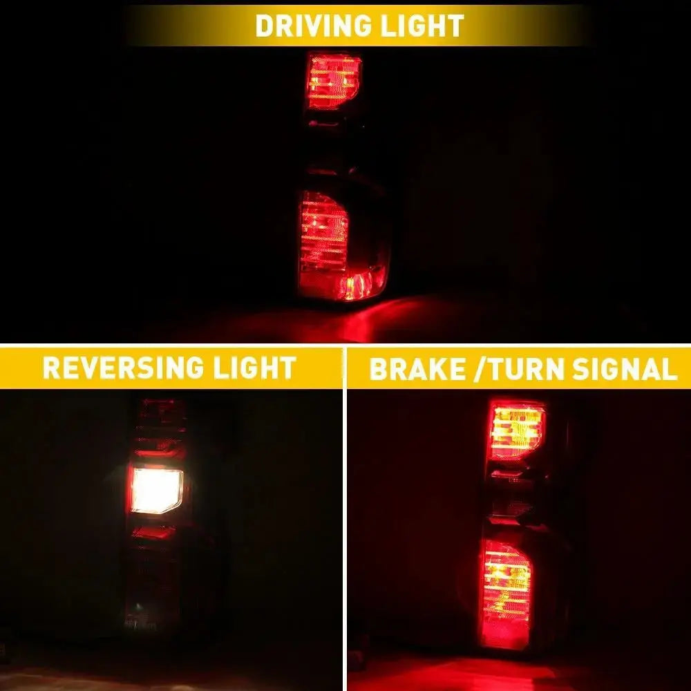 Tail Light Assembly Driver + Passenger (Left + Right) Set for 2019-2022 Chevrolet Chevy Silverado 1500 Flashark