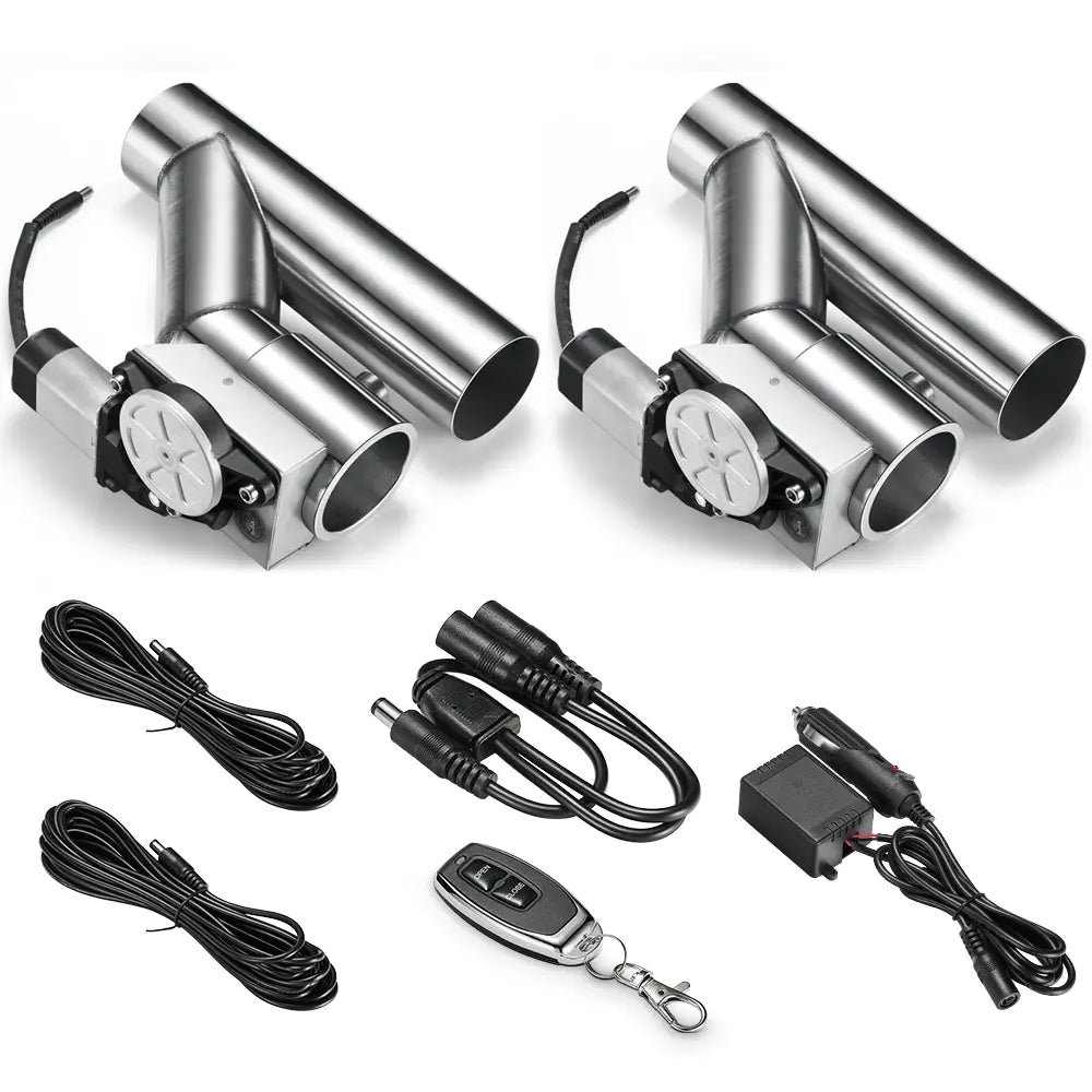 2.0/2.5/3.0 Inch Dual Electric Exhaust Cutout Remote Kit with One Controller | SPELAB Flashark
