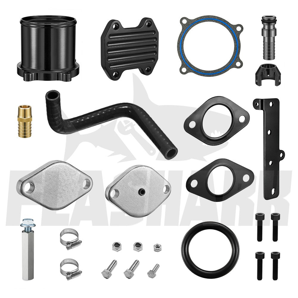 2013-2018 6.7L Dodge Ram Cummins Diesel EGR Plate Cooler & Throttle Valve Delete Kit Flashark