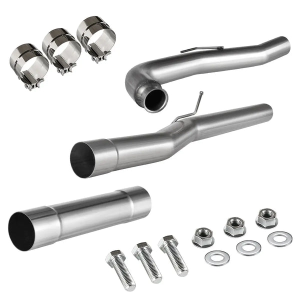 4.0/5.0 Inch DPF & Cat Delete Pipe For 2011-2016 Chevy GMC 6.6 Duramax Diesel LML Flashark