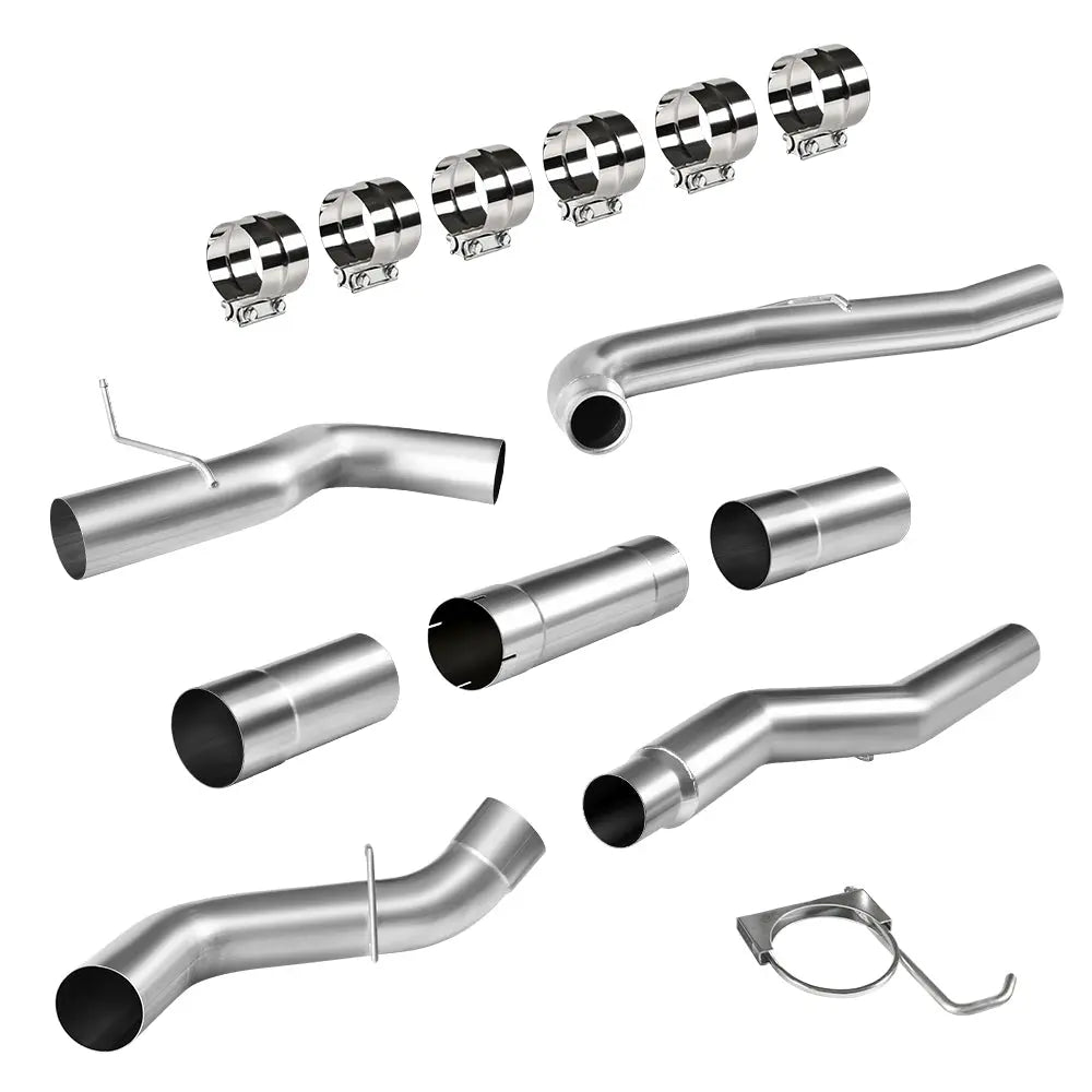 4.0/5.0 Inch DPF & Cat Delete Pipe For 2011-2016 Chevy GMC 6.6 Duramax Diesel LML Flashark