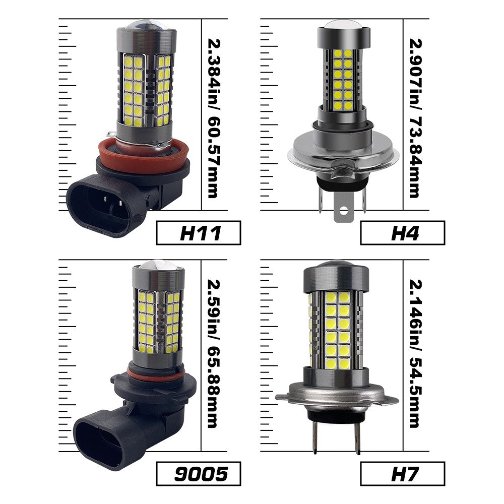 9005 H4 H7 H11 LED Fog Light Bulbs 15W 6000K | 2 Bulbs Flashark